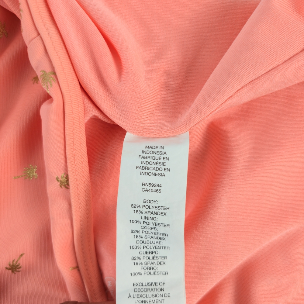 The Children's Place Coral Ruffle Halter One-Piece Swimsuit Gold Palm Print - Picture 12 of 12